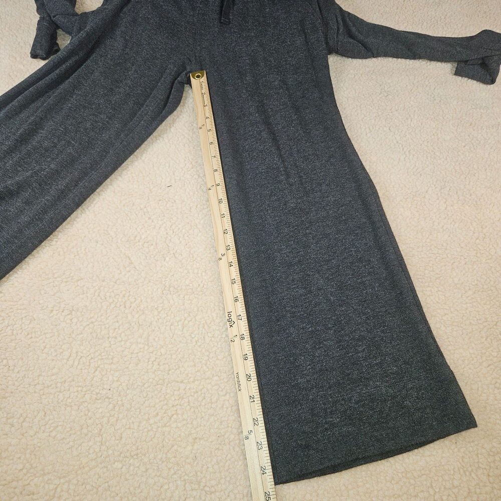 Lou & Grey for Loft Jumpsuit XS Gray Wide Leg Lounge Knit Tie Waist Soft - Picture 9 of 12
